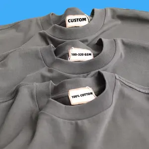 Men T Shirt 100% Cotton High Quality Logo Tee Graphic Heavyweight Oversized Streetwear Screen Print Blank Custom T Shirt For Men