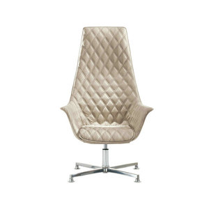 Sillas comerciales para sala de recreo, silla de oficina superior de gama alta con pierna de alumbre, sillón de recepción de cuero con respaldo alto para sala de oficina - Product Image 4
