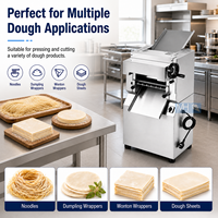 Machine à presser la pâte en acier inoxydable commercial pour faire des rouleaux de pain, des enveloppes de dumplings, des feuilles de pâte
