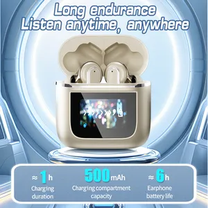 Remote Control Camera LCD LED Color Touch Screen ANC+ENC Noise Reduction WT-2 Bluetooth Headset Wireless Earphone Earbuds TWS