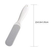 Lime à pieds double face en acier inoxydable pour pédicure, outil de soin des pieds pour éliminer les peaux mortes et les callosités, vente en gros