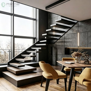 <span class=keywords><strong>Escalier</strong></span> flottant moderne, <span class=keywords><strong>escalier</strong></span> droit en bois, marches en bois massif, sur mesure en chêne rouge, chêne blanc, noyer noir, teck - Product Image 3