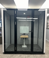 Cabine téléphonique Flexspace, cabine de réunion, cabine acoustique, nouveau studio portable, pod de bureau avec verre insonorisé et intimité intérieure