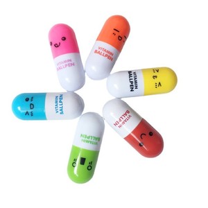 प्यारा चेहरा एक्सपेंडेबल बॉलपॉइंट पेन मिनी पोर्टेबल कैप्सूल पेन मिनी पोर्टेबल कैप्सूल पेन, टिकाऊ प्लास्टिक से बना - Product Image 5