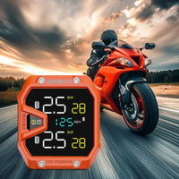 Système TPMS de surveillance de la pression des pneus pour moto Écran LCD Système de surveillance de la pression des pneus sans fil Accessoires de moto
