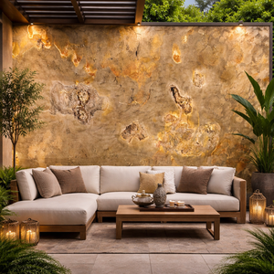 Autumn Multi Translucent Modern Natural Stone Veneer Sheet Wall Panel for Bathroom Kitchen Staircase Interior Exterior Cladding - Product Image 1