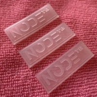 Badge en caoutchouc PVC transparent écologique, patch en silicone transparent à coudre avec logo pour maillots de bain