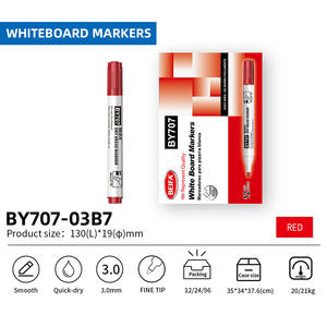 BEIFA BY707, волоконная круглая головка, маркер для сухого стирания, тип заглушки, белая ручка для белой доски - Product Image 5