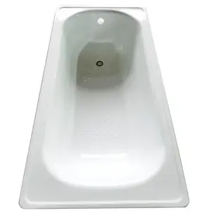 hot tub spa 1.5mm thickness anti-slip enameled steel bathtub with plastic legs