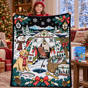 Couverture de Noël DIY à colorier en gros, lavable, en flanelle douce, pour graffiti, cadeau familial pour lit et canapé - Product Image 1