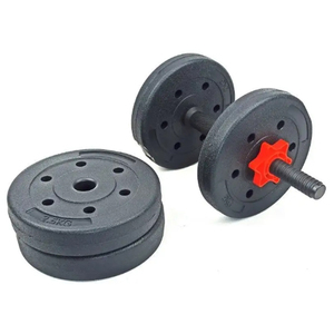 Set di <span class=keywords><strong>manubri</strong></span> in vinile nero da 10 kg per uso domestico, <span class=keywords><strong>manubri</strong></span> regolabili - Product Image 4
