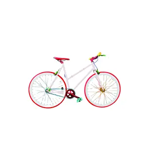 Wholesale Lightweight 700C Single Speed Mixed Color Fixie Bike With Carbon Fixed Gear Frame