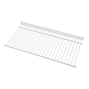 White Metal Grid <b>Shelf</b> 48 Inches <b>Wall</b> <b>Mounted</b> Wardrobe Storage Organizer Durable Rectangle Clothing Rack - Product Image 3
