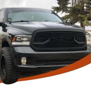 กระจังหน้ารถยนต์สีดำด้านสไตล์บิ๊กฮอร์น สำหรับ RAM 1500 ปี 2006-2008 พร้อมไฟ LED - Product Image 4
