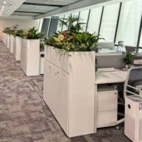 Archivador de Oficina de Gran Capacidad, Moderno, de Madera, con Espacio para Plantas, Mueble Ejecutivo Comercial, con 3 Cajones