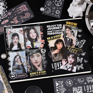 2025 mới trang trí không thấm nước PET Sticker Sheets trong suốt máy tính xách tay chất liệu laser lá dập Sticker - Product Image 6