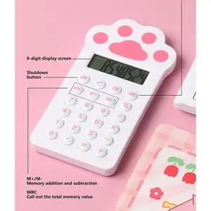 High Appearance Level Cartoon Calculator Cute Cat Claws Radish Strawberry Finance Office Student Stationeryarithmetic Computer