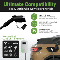 DIBOEV Type 2 7KW Chargeur de voiture électrique J1772 Home Flex Nema 14-50 CCS Interface Standard Nouveau ChargePoint Niveau 2 EV Chargeur