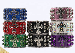 Cinturón de cuero occidental BB <span class=keywords><strong>Simon</strong></span> para mujer, cinturón con remaches de diamantes de imitación, cinturones de cuero Pu para mujer de alta calidad para vestido - Product Image 6