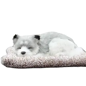 18 см плюшевая Спящая Собака Хаски пушистая животная украшение для дома реквизит для фотосъемки игрушки хаски собака