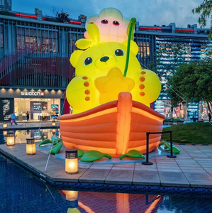 Llamativo modelo inflable de publicidad de nube grande con luz LED para decoración Inflables de nube Premium - Product Image 3