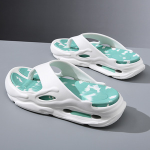 Tongs unisexes à semelle épaisse, confortables, antidérapantes, pour la plage et l'extérieur, blanches, noires, kaki, chaussures injectées - Product Image 1