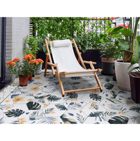 Carreaux muraux en céramique émaillée 3D de style campagnard moderne 20-23cm Carreaux hexagonaux mats avec caractéristiques de mélange de sol classiques