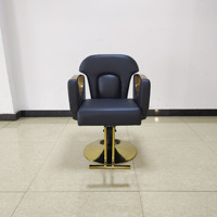 Fauteuil de Barbier Professionnel Homme Entièrement Noir en Gros pour Salon de Beauté, Équipement et Mobilier de Coiffure
