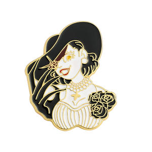 Mme Timitrescu – épingle en émail dur pour femme, épingle de revers personnalisée pour Halloween, Badge en métal - Product Image 1
