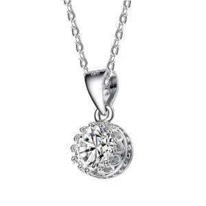 Keiyue so palatable Enduring love round ball pave diamond pendant jewelry fine jewelry 925 sterling silver pendants