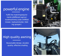 Tracteur agricole robuste 120 CV 4x4 avec moteur Yuchai |   Tracteur agricole diesel certifié CE pour l'agriculture à grande échelle