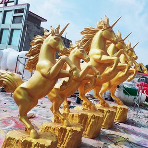 <span class=keywords><strong>Sculpture</strong></span> de licorne en résine fibre de verre, grande taille de vie moderne, statue de jardin européen - Product Image 1