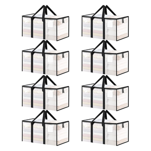 <span class=keywords><strong>Bolsas</strong></span> de Mudanza Transparentes Extra Grandes, <span class=keywords><strong>Bolsas</strong></span> de <span class=keywords><strong>Almacenamiento</strong></span> Resistentes con Cierre y Asas - Product Image 1