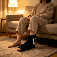 Masque de compression d'air sans fil pour mollets avec fonction chauffante, massage des pieds et des jambes pour la circulation et le soulagement de la douleur, en néoprène