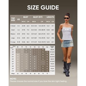 FOXA Camiseta sin mangas con lunares para mujer, de elastano y poliéster, con abertura lateral fruncida, top básico de verano - Product Image 6