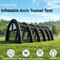Tente tunnel gonflable avec arche, toile respirante, auvent gonflable pour activités sportives en plein air