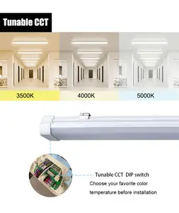 IP65 LED Tri-Proof Light Vapor Tight Without Flickering IK09 3CCT Changeable Reduces Eye Fatigue