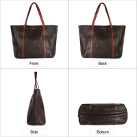 Sac à main de luxe en cuir véritable pour femmes grande capacité sac à bandoulière de mode décontracté pour l'hiver printemps automne Type de fermeture ouverte