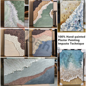Cuadro Decorativo <span class=keywords><strong>para</strong></span> Hotel, Lienzo Azul Contemporáneo, Arte Abstracto, Paisaje, Arte de Pared Moderno, Pinturas al Óleo de <span class=keywords><strong>Paisajes</strong></span> Marinos - Product Image 3