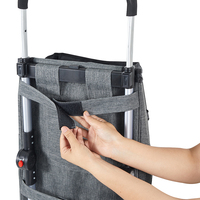 Chariot de courses robuste pour personnes âgées, chariot personnalisé pour handicapés, chariot de courses en aluminium avec roues pliables, sac
