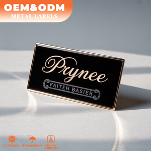Custom Metal Nameplate Elegant Rust-<strong>Free</strong> Metal Labels with <strong>Logo</strong> for All Occasions Packaging Packaging Labels - Product Image 1