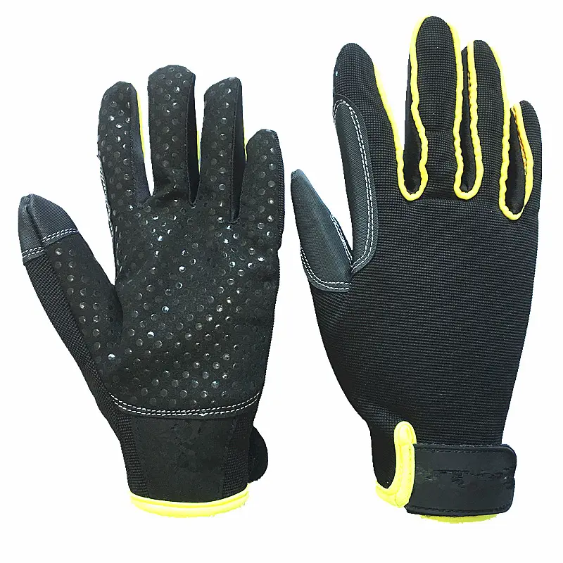 Good grip hand work safety wholesale iron high performance durable protective colorful mechanic tactical gloves