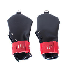 Leder Restraint Fäustlinge BDSM Sexspielzeug für Erwachsene Spaß Welpen spielen DDLG Sub Dom Dog Crawling Habit Locking Handschuhe für Bondage Gear - Product Image 6