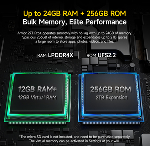 Ulefone Armor 27T Pro+ Resistente a Golpes, con Imagen Térmica CDMA, 12GB+256GB, Visión Nocturna, 10600mAh, 6.78 Pulgadas, Android 14, 5G - Product Image 6