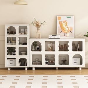 خزانة كتب بيضاء حديثة عالية الجودة لغرفة المعيشة خزانات خشبية رفوف كتب - Product Image 5