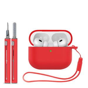 <span class=keywords><strong>Caja</strong></span> de <span class=keywords><strong>carga</strong></span> de auriculares de protección completa de silicona portátil, funda protectora, juego de carcasa con correa de pluma de limpieza para <span class=keywords><strong>Airpods</strong></span> <span class=keywords><strong>Pro</strong></span> 3 - Product Image 3