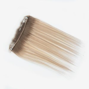 ท็อปเปอร์ผมลูกไม้โปร่งใส HD สีบลอนด์ ติดตั้งง่าย ผมแท้รัสเซีย Remy คุณภาพสูง - Product Image 1
