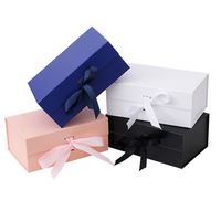 Boîte cadeau personnalisée, boîte cadeau élégante, boîte vide avec couvercle rabattable, boîte en papier kraft rigide avec matériaux recyclés