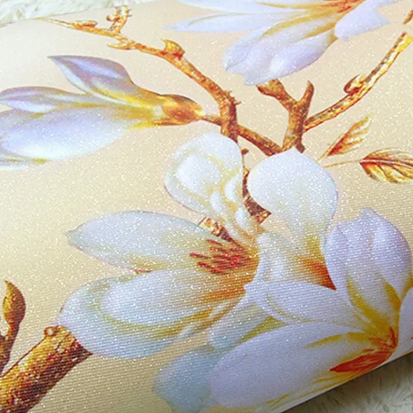 Hochwertige super breite druckbare Glitter Textile Canvas Wallpaper für Lösungsmittel Latex Drucker