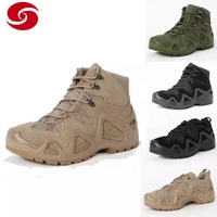 Chaussure de randonnée tactique Outdoopuhiking Evaluation personnalisée Wintersh Leatunisexlitary Boots Meshrt Rblack Trmening Boot EVA Waterproof PU Rubber